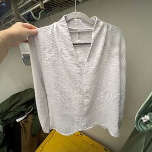 Zenana Outfitters White Long Sleeve Blouse